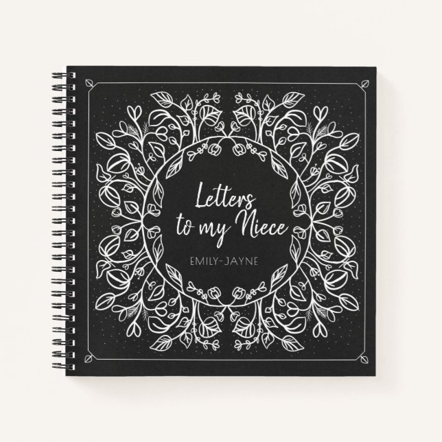 Blumenbriefe an My Niece Keepake Journal Notizbuch (Vorderseite)