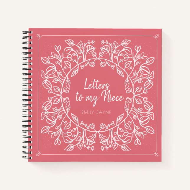 Blumenbriefe an My Niece Keepake Journal Notizbuch (Vorderseite)