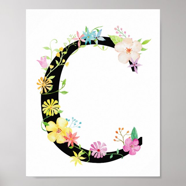 Blumenbriefe C Poster (Vorne)