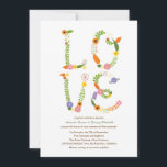 Blumenbriefe Rustikale LIEBE Hochzeit Einladung<br><div class="desc">Diese Hochzeitseinladung umfasst handgemalte Blume aus Holz, die so angeordnet sind, dass sie die Wörter "LIEBE", "UAWG, "Save the Date" und mehr bilden. Dieses Set eignet sich hervorragend für Frühjahr-, Sommer- und Herbstgartenhochzeiten und grüne, erdfreundliche Feste. Farben können auf den Anzug Ihres Motivs angepasst werden, senden Sie mir einfach eine...</div>