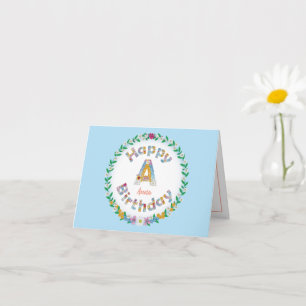 BlumenbriefEin Monogramm Personalisierte Geburtsta Karte