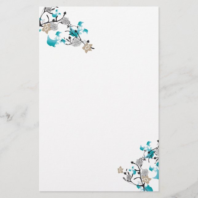 Blumenbriefpapier Briefpapier (Vorderseite)