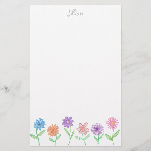 Blumenbriefpapier - personalisiert briefpapier (Vorderseite)