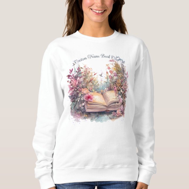 Blumenbuch Lover, Custom Book Club Sweatshirt (Vorderseite)