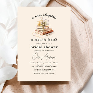 Blumenbuch Neues Kapitel beginnt Brautparty Einladung