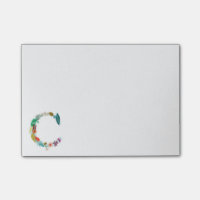 Blumenbuchstabe-Monogramm-Initiale - C