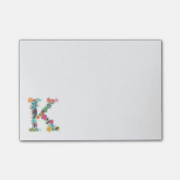 Blumenbuchstabe-Monogramm-Initiale - K -
