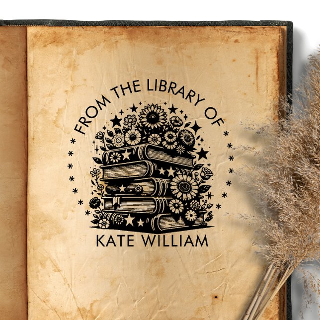 Blumenbuchstapel Aus der Bibliothek der Round-Brie Permastempel (Von Creator hochgeladen)