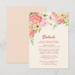 Blumenbutter, gelb Hochzeitsdetails Begleitkarte