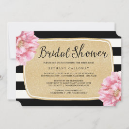 Blumenchic Bridal Dusche Einladung / Champagner