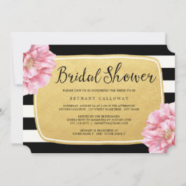 Blumenchic Bridal Dusche Einladung / Gold