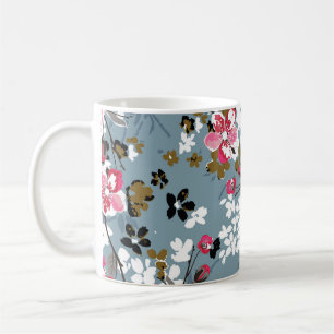 Blumenchic: Kleine Blossom-Hintergründe Kaffeetasse
