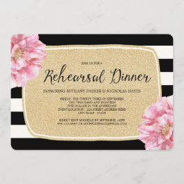 Blumenchic Rehearal Dinner Einladung / Champagner