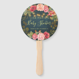Blumenchic-Rose Babydusche Begrüßung Gefallen Fächer