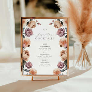 Blumencocktail Hochzeitstipendium Poster
