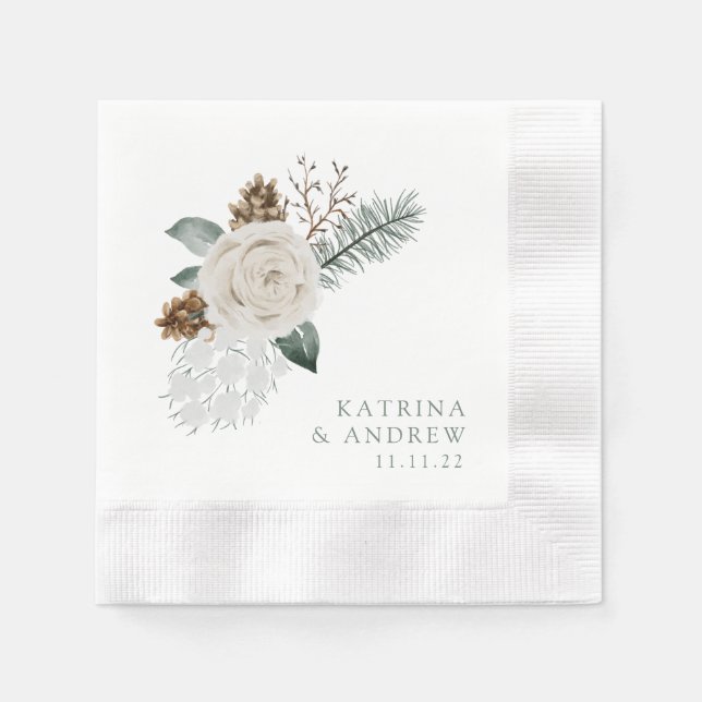 Blumencocktail Napkins Serviette (Vorderseite)
