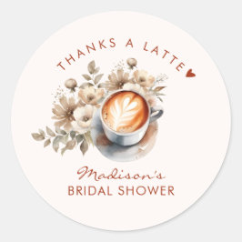 Blumencoffee Themed Brautparty Runder Aufkleber