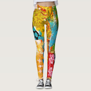 BlumenCollage 1974 Leggings