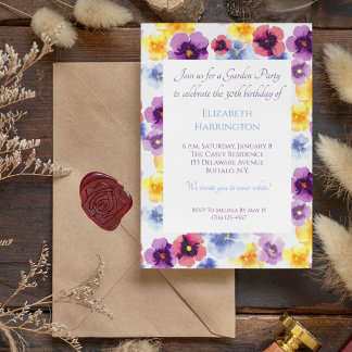 Blumencotecore Garden Party Picknick Geburtstag Einladung