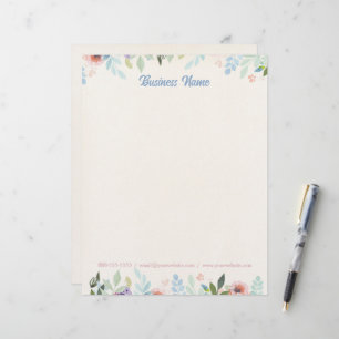 Blumencreme Gelb Letterhead Briefbogen