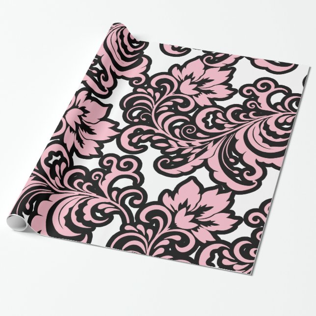 BlumenDamak Muster-Packpapier Geschenkpapier (Ungerollt)