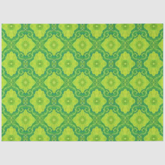 BlumenDamast Muster Grüne Zitronenblumen Gelbe Blu Seidenpapier