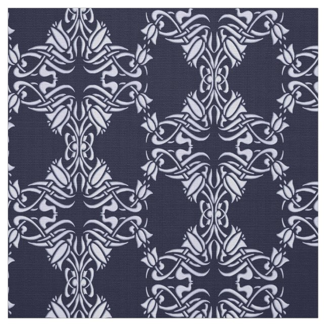 Blumendamastmuster Stoff (Muster)