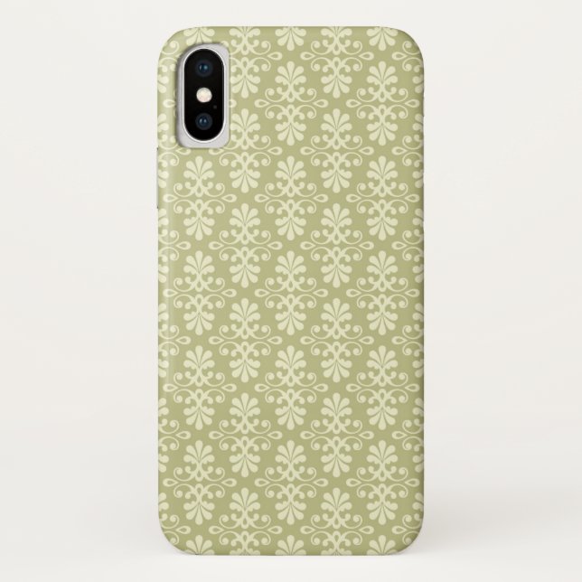 Blumendamasttapete Case-Mate iPhone Hülle (Rückseite)