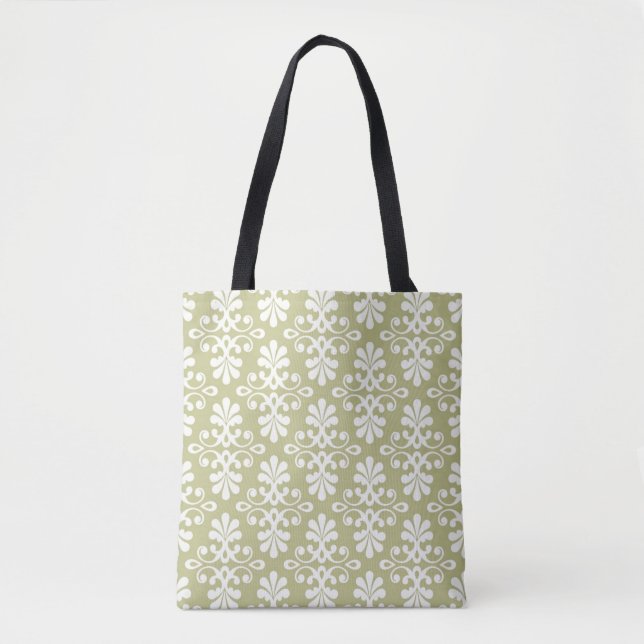 Blumendamasttapete Tasche (Vorderseite)