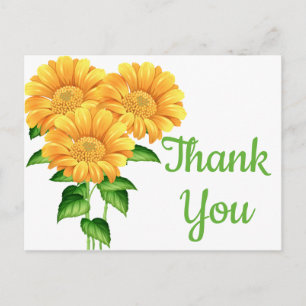 Blumendanken bei Sonnenblumen Hochzeitssommer Brau Postkarte