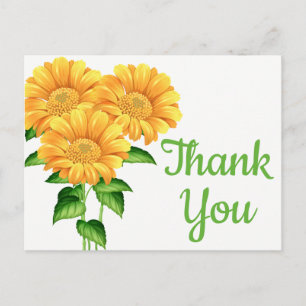 Blumendanken bei Sonnenblumen Hochzeitssommer Brau Postkarte