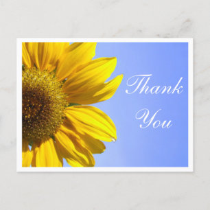 Blumendanken Ihnen Gelbe blühende Blume Postkarte