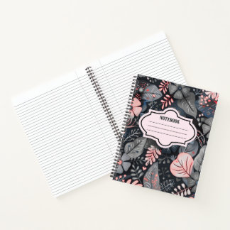 Blumendark-Ästhetik-SpiralNotebook Notizbuch