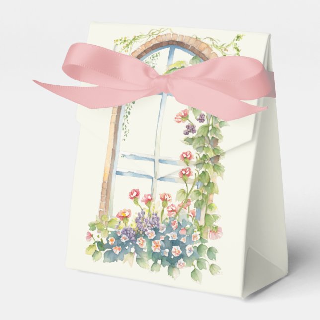 Blumendarstellung in Arted Window Geschenkschachtel (Vorderseite)