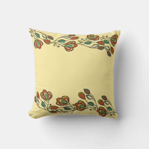 Blumendekor Kissen - Boho botanisch
