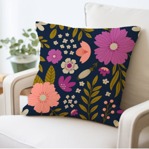 Blumendekoration Blume Print Bright Kissen