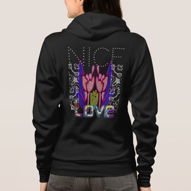 Blumendekoration: Die Nizza und die weiche Kinderh Hoodie (Rückseite)