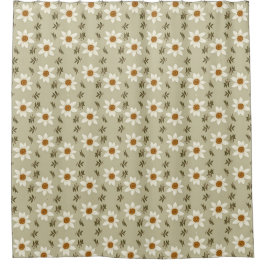 Blumendekoration in Weiß und Beige Duschvorhang