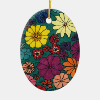Blumendekoration Keramikornament