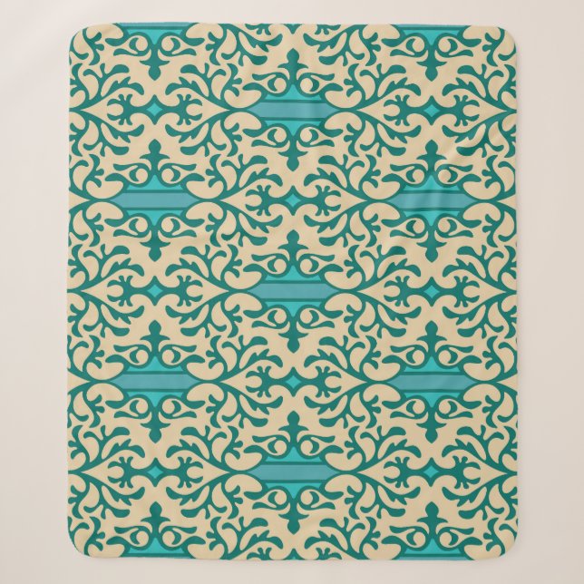 Blumendekoration: Moderne Moderne nahtlos Sherpadecke (Vorderseite)