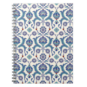 Blumendekoration: Traditionelles arabisches Muster Notizblock