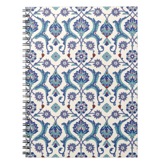 Blumendekoration: Traditionelles arabisches Muster Notizblock (Vorderseite)