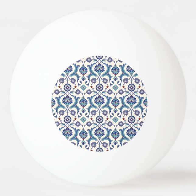 Blumendekoration: Traditionelles arabisches Muster Tischtennisball (Vorderseite)