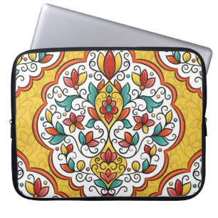 Blumendekoration: Türkische indische Motive. Laptopschutzhülle