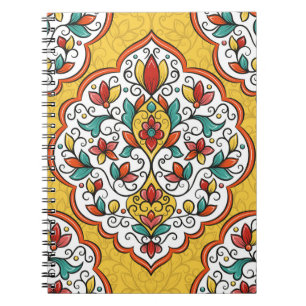 Blumendekoration: Türkische indische Motive. Notizblock