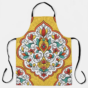 Blumendekoration: Türkische indische Motive. Schürze