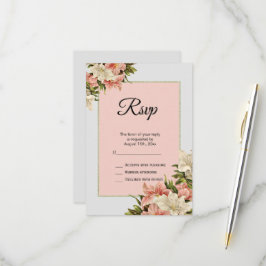 Blumendekorationen Weibliche Geburt RSVP Karte