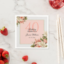 Blumendekorationen Weibliche Geburt Serviette
