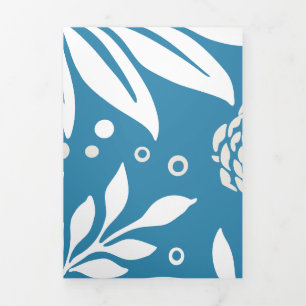Blumendesign 20 dreifach gefaltete urlaubskarte
