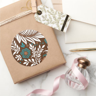 Blumendesign 23 runder aufkleber